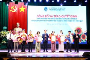 Trao Giấy chứng nhận kiểm định chất lượng các CTĐT Trường Đại học Vinh